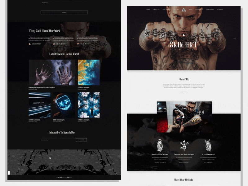 EWO - Tattoo Studio WordPress agency business gallery professional salon studio tattoo typogaphy upqode webdesign wordpress wordpress design wordpress development wordpress theme