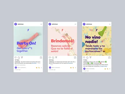 Social Media Templates for SalonesYa brand brand experience color creative thinking illustration instagram logo pattern post social media strategy template