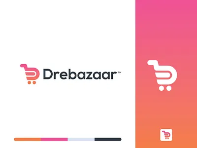 Drebazaar - Logo abstract app logo design bazaar market brand identity branding c commerce e commerce clean clever creative d letter designer drebazaar logo design logo mark symbol logotype negative space logo shopping cart symbol typography unique