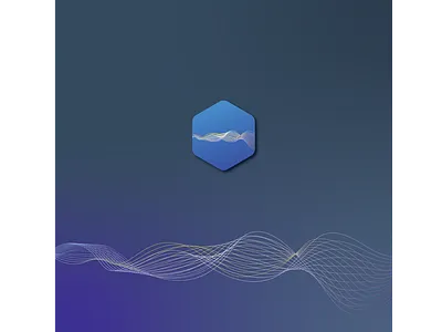 technology app icon with abstract blend style app art branding design icon illustrator logo minimal type vector