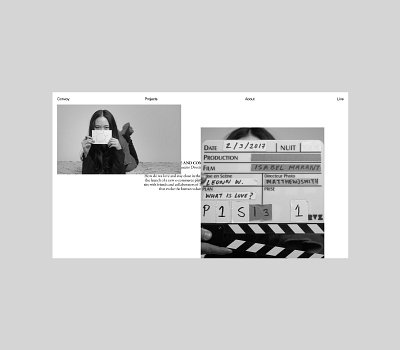 Convoy - Isabel Marant, layout design concept design editorial interface webdesign