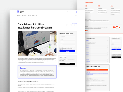 Institute of Data Website • Course ai australia career college course data education education provider enrolment landing landing page online responsive science services student university web website wordpress