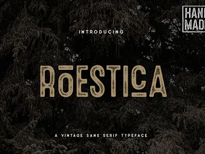 Roestica Vintage Sans Typeface best fonts branding cool font design display font download font font font design fonts graphic design grunge font grunge texture lettering logo font sans serif textured font typeface typefaces vintage font vintage lettering