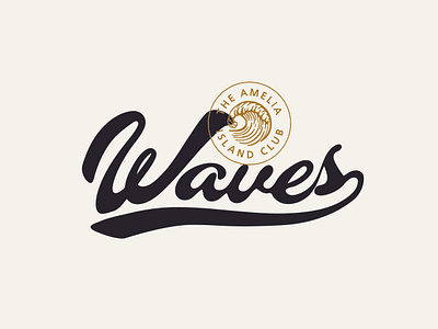 Waves – Concept 3 badge beach club florida georgia golf golf club island lockup resort restaurant southern spa stamp surf surfing typography vacation wave waves