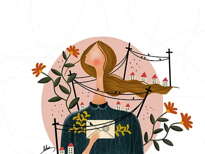 Letters art artwork charachter design digital art digital illustration digital painting flat girl graphic design illustration illustrator procreate