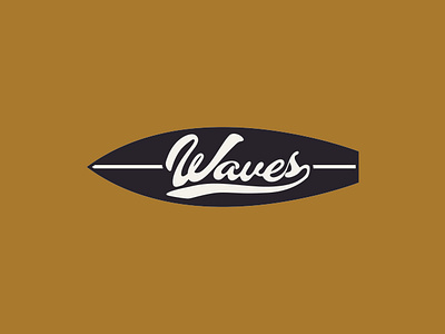 Waves – Concept 3 beach black and white bold brand branding classic clean dude gnarly groovy hippie modern ocean surf surfing typography vintage water wave waves