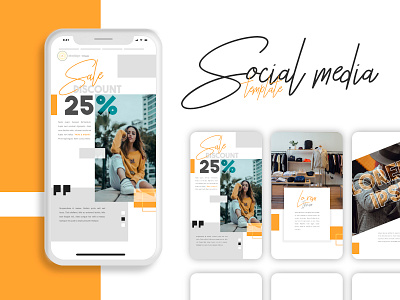 Social Media Template concept design inspiration instagram logo media mockup presentation social template ui ux