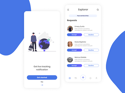 Travel order live tracking app UI Design app app design design mobile app design ui ui deisgn ui design ux