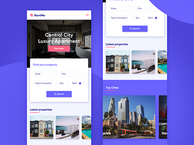 RentMeApp app dailyui design design app figma figmadesign realstate ui uidesign web design