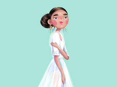 Sassy girl attitude bride cute girl illustration sassy girl