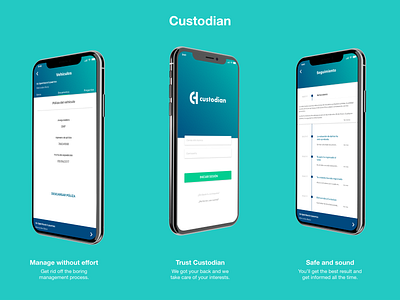 Custodian app clients crash design follow management security trust ui ux vehicles