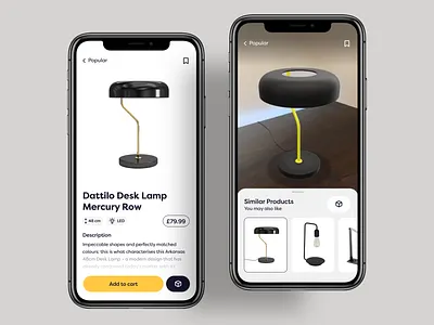 Work Space App - AR Prototype app design apple augmentedreality camera clean interface lamp mobile ui product prototype setup ui uidesign user experience user interface ux