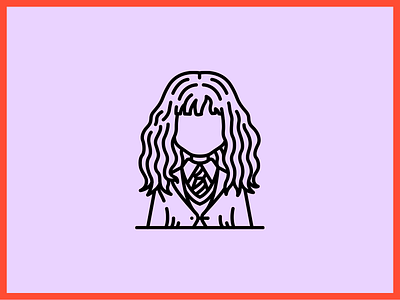 Hermione Granger character harry potter hermione illustration line minimal