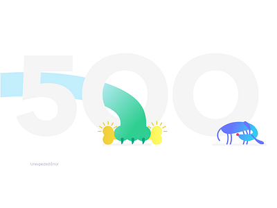 Error page 500 flat illustration nativescript vector