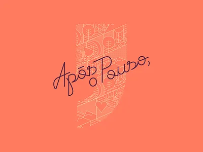 Após o Pouso - lettering and illustration branding comma flight illustration illustrator lettering logo pattern typography vector vector art