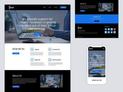 365 Reach clean cloud consultancy desktop homepage mobile office365 responsive ui ux web web design