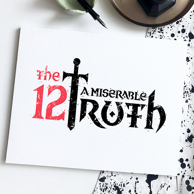 12mt - game logo design branding design flat design game design game logo lettering logo medieval minimalistic rpg sword typography