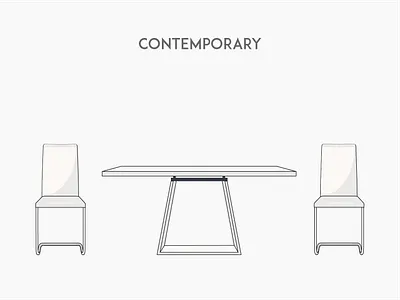Contemporary chair contemporary flat furniture illustration vector