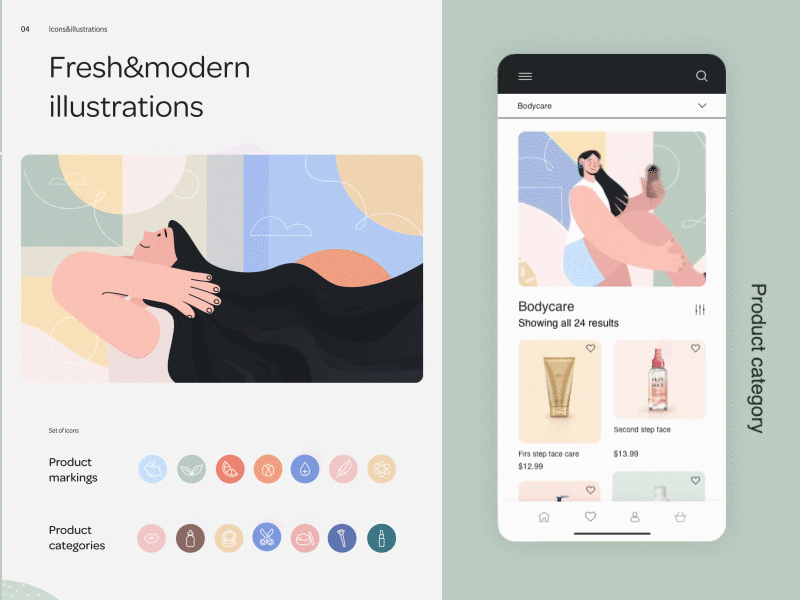 Concept Design for AVON app avon bodycare branding care clean cosmetics design explainer finance flat fresh gif health logo modern pastel products trend 2020 web application