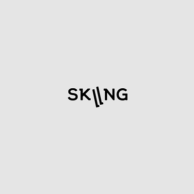 Logotype 02 | Skiing design flat icon illustration illustrator lettering logo minimal typography vector