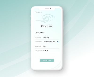 Credit Card Mobile blue creditcard dailyui wave