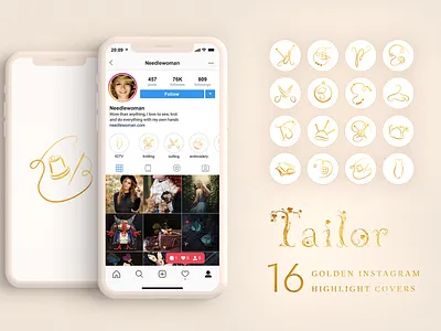 Tailor. Golden Instagram Highlight Covers callygraphy covers golden instagram instagram covers instagram highlight covers instagram stories line