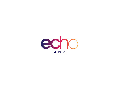 echo music app art branding design illustration illustrator logo minimal type typography