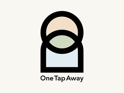 One Tap Away color icon line logo mark pastel tap