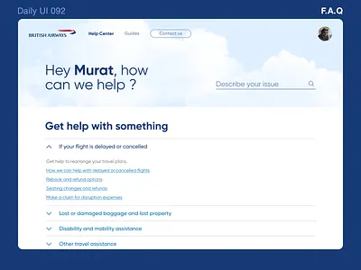 Daily UI 092 - FAQ daily 100 challenge daily ui dailyui faq help center ui uiux ux