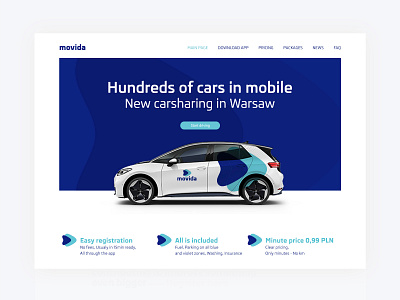 movida carsharing app design application brand branding car carsharing logo logodesign logolove poland ui uidesign warsaw warszawa webdesign