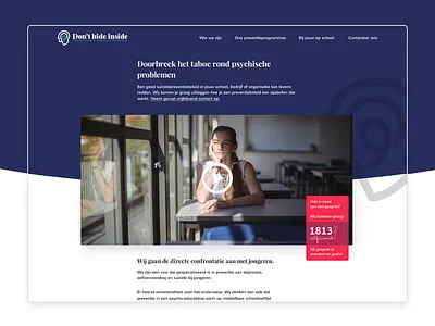 Don't Hide Inside 🤘 branding branding and identity concept design logo non profit non profit organization suicide taboo webdesign