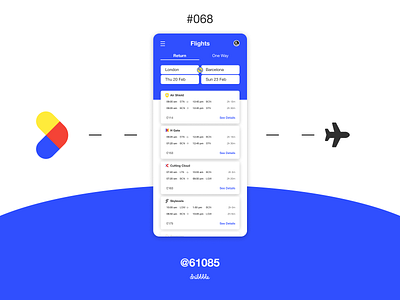 Daily UI #068 - Flight search airline airline app app branding daily ui daily ui 68 dailyui figma flight flight app flight search identity design search ui ui design user interface ux