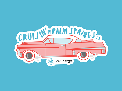 Palm Springs sticker design graphic design sticker sticker design vector