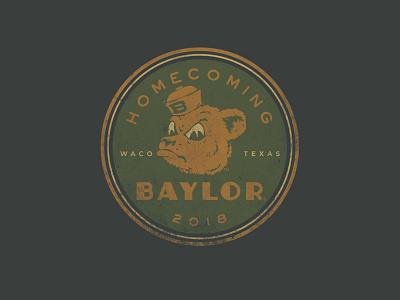 BU Hoco 18 baylor bear design homecoming logo sailor shirtdesign texas vintage waco wacotown