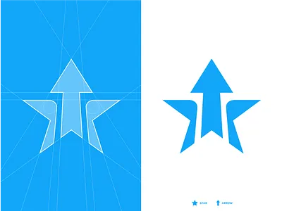 ARROW STAR, Logo grid analytics arrow arrow logo arrows blue brand branding grid logo logo design logodesign logotype premium star stars