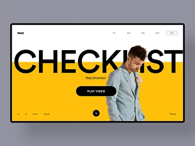 MAX Website Concept apple music artist artist website branding design identity max music music design spotify ui web web design landing page website