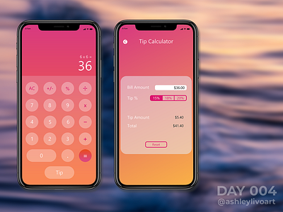 Daily UI 004 - Calculator app app screen branding calculator dailyui dailyui 004 dailyuichallenge digital art graphic design human centered design mobile photoshop screen screen design tip calculator typography ui uidesign ux uxui