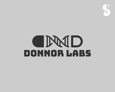 Donnor Labs Logo branding design dna lab logo pill vector