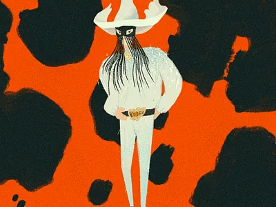 orville peck character design cowboy fashion illustraion music portrait