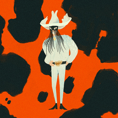 orville peck character design cowboy fashion illustraion music portrait