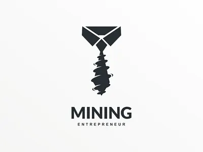 Mining enterpreneur brand business company companylogo doublemeaning drill enterpreneur logo logodesign meaningful mining vector