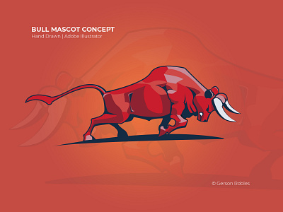 Bull Mascot Concept branding illustration illustrator logo vector