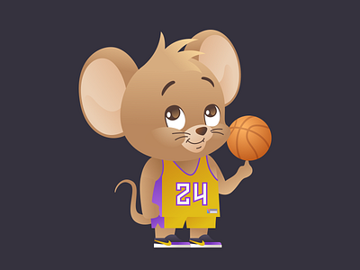 R.I.P. Kobe cartoon character design illustration vector