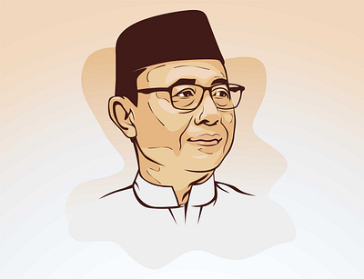 Habsi Wahid design face figure illustration vector