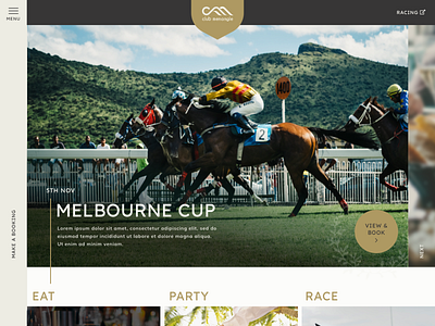 Website for Sporting Club ui design website design