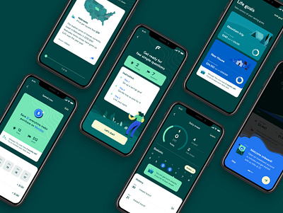 Goal Saving App UI UX banking finance app investment mobile mobile design mobile ui saving ui ux