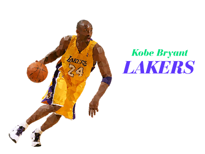 Low Poly Kobe Bryant - LAKERS 24 art basketball block five block five blockfive branding design figma graphic graphic design illustration illustrator image kobe kobe bryant lakers low poly player vector