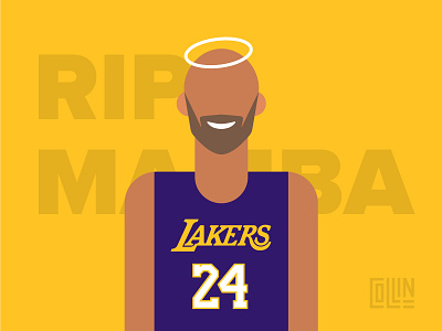 Kobe Bryant - May his soul Rest in Peace basketball flat design flat illustration illustration kobe kobe bryant kobebryant mamba nba rest in peace rip stars