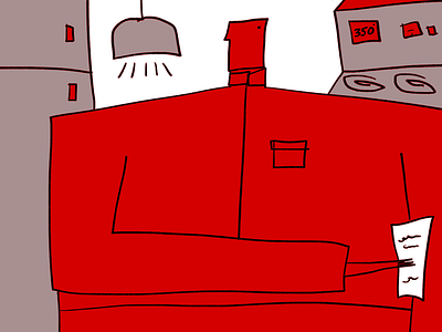 The recipe illustration kitchen man recipe