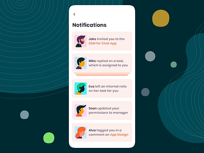 App Notifications - Mobile App Interaction Design animation app app notification illustration interaction interaction design invision invision studio ios loading loading animation mobile app mobile app design mobile ui notification notifications refresh swipe ui